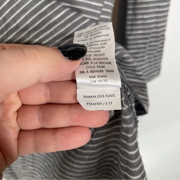 Toad & Co Smoke Lean Stripe Tamaya Dos Tunic Small - Picture 7 of 7